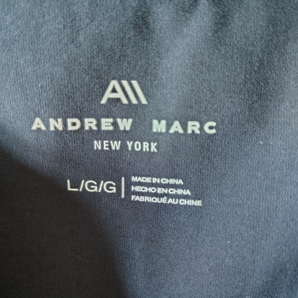 Andrew Marc Stretch Cotton Navy Jumpsuit L - Picture 9 of 11